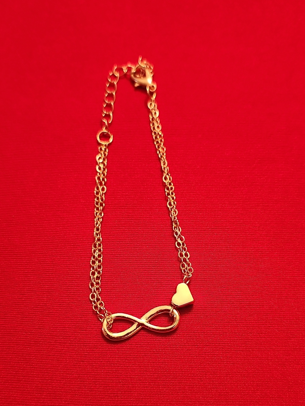 Gold Infinity & Heart Bracelet - Women's Jewelry